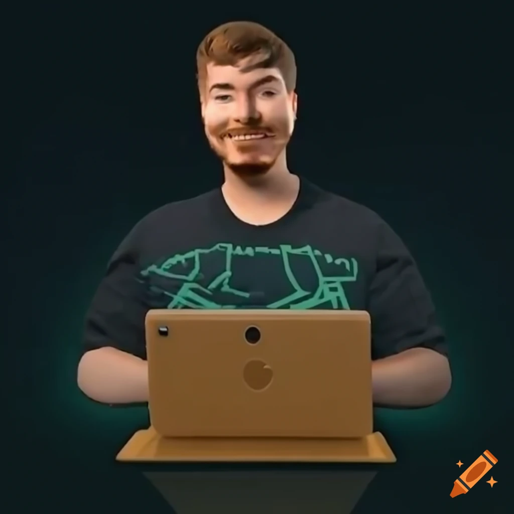 MrBeast using an iPad