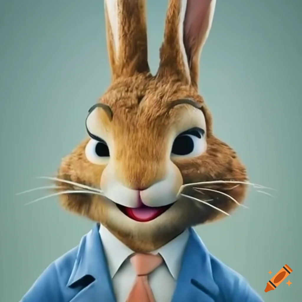Peter Rabbit reimagined as a Muppet