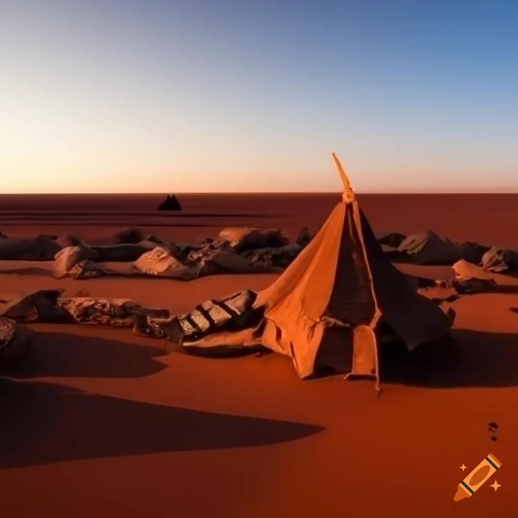 Saharan bivouac appreciation in CGI