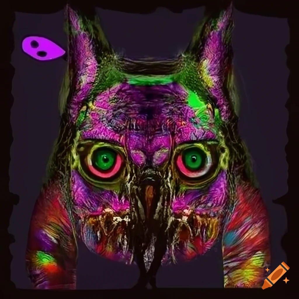 Surreal collage of rapper images featuring an owl and vampire fang for ...