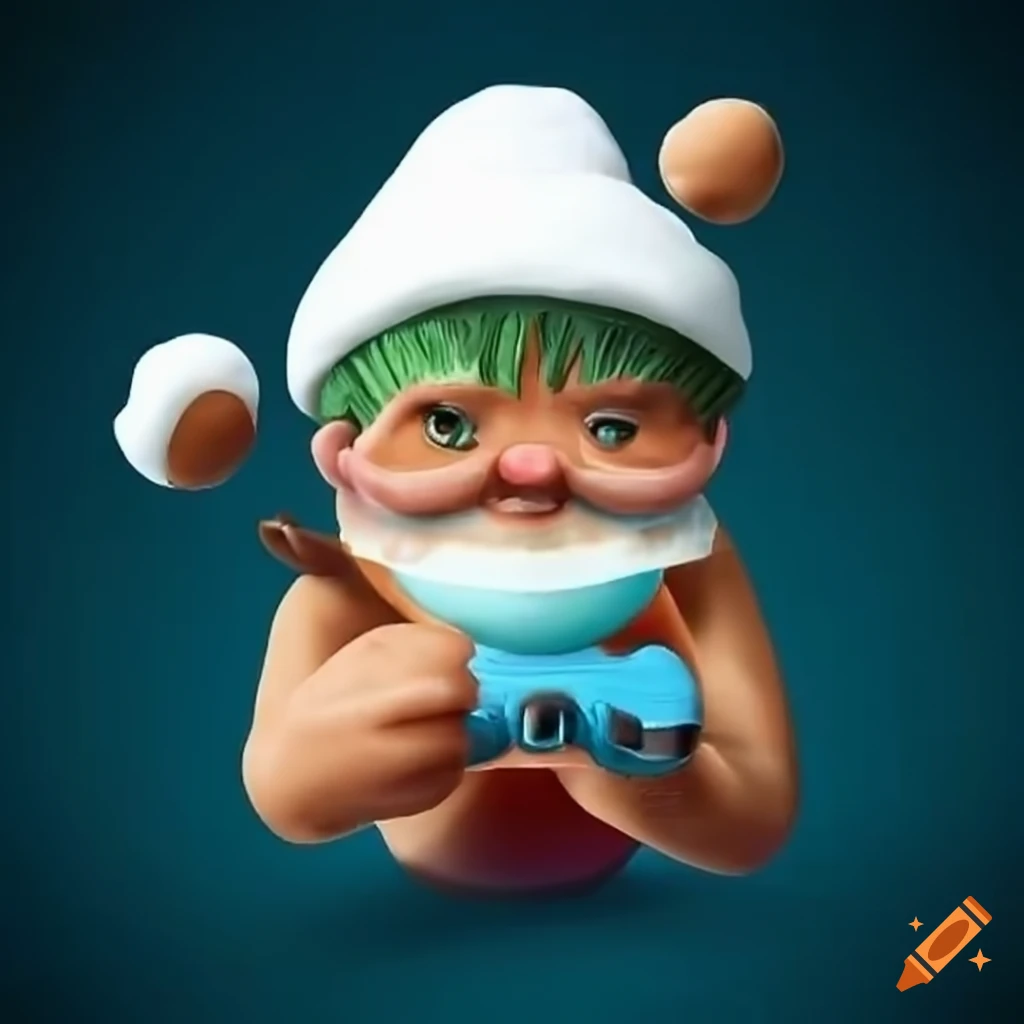 Eggnog enjoying video games on Craiyon