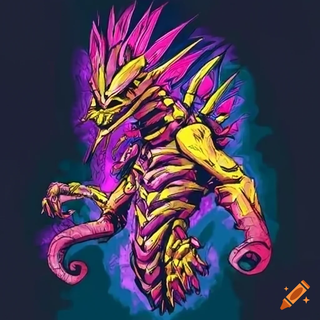 Original yu-gi-oh monster on Craiyon