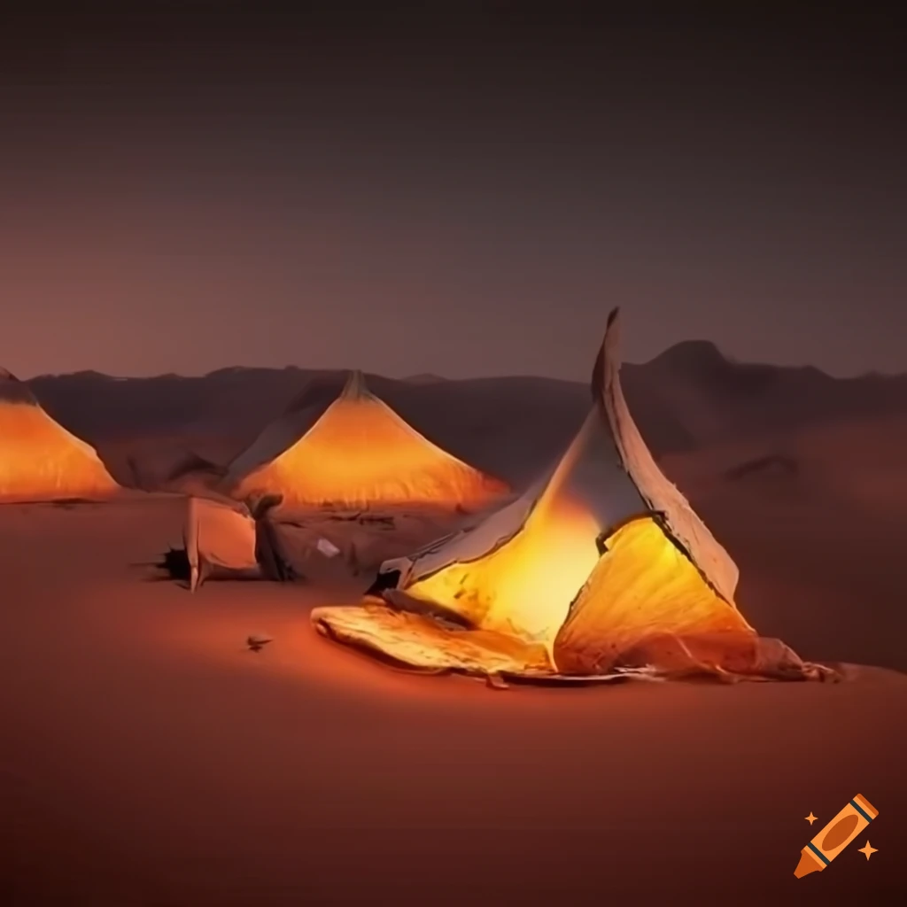 Saharan bivouac appreciation in CGI