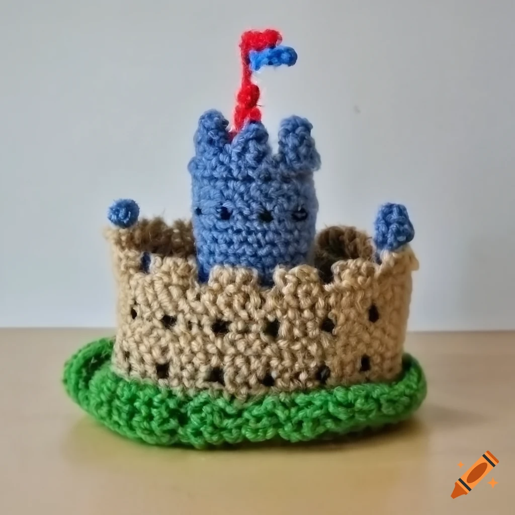 Castle in a pot figure amigurumi