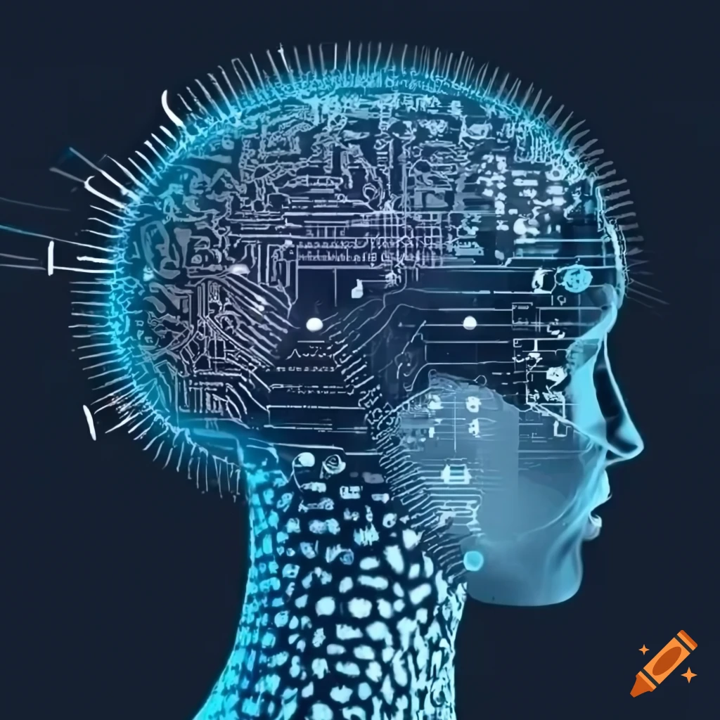 Ai brain concept for hr article on Craiyon