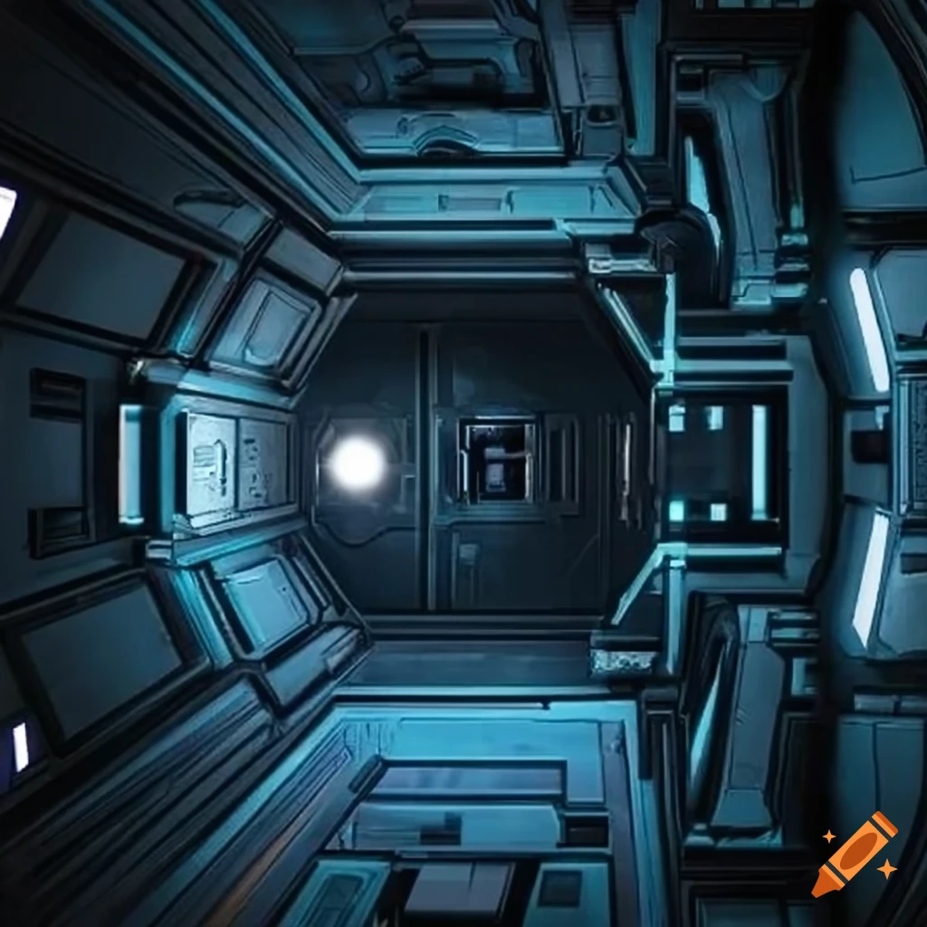 Sci-fi vault interior design on Craiyon