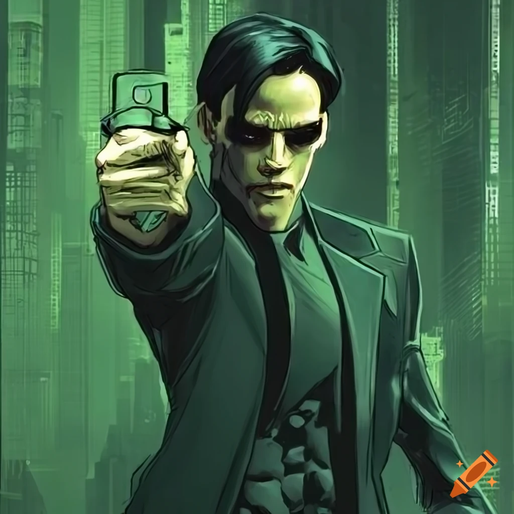 Neo from the matrix on Craiyon