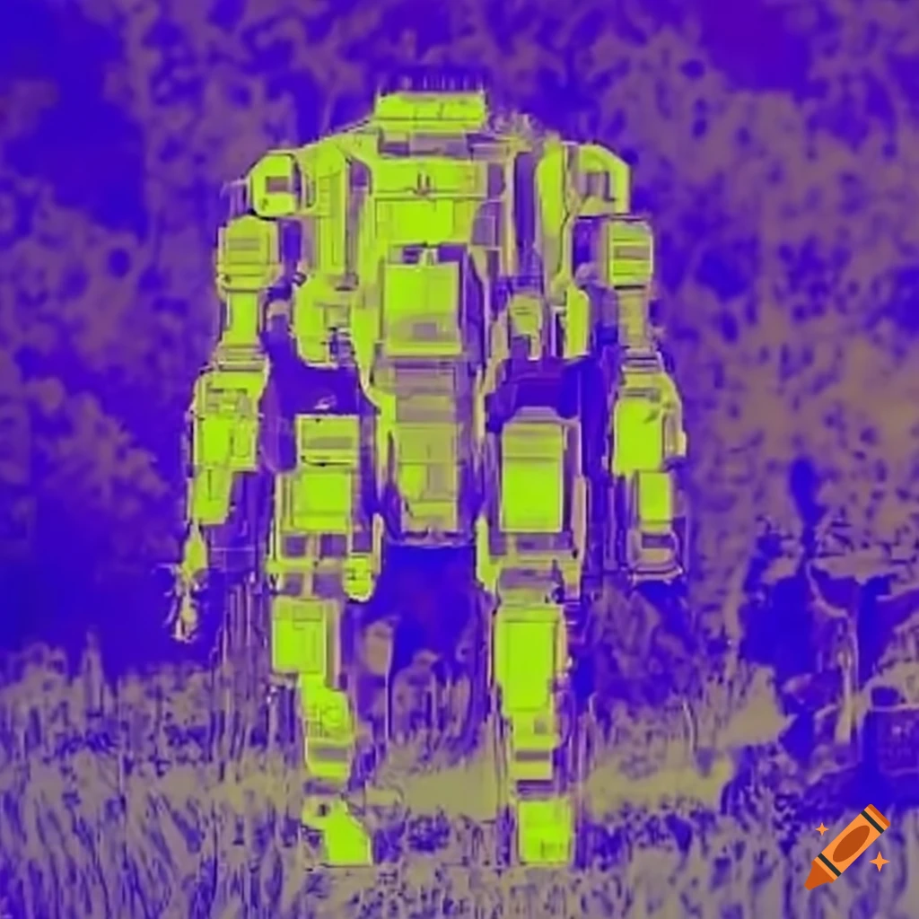Thermal image of modern poly mech on Craiyon