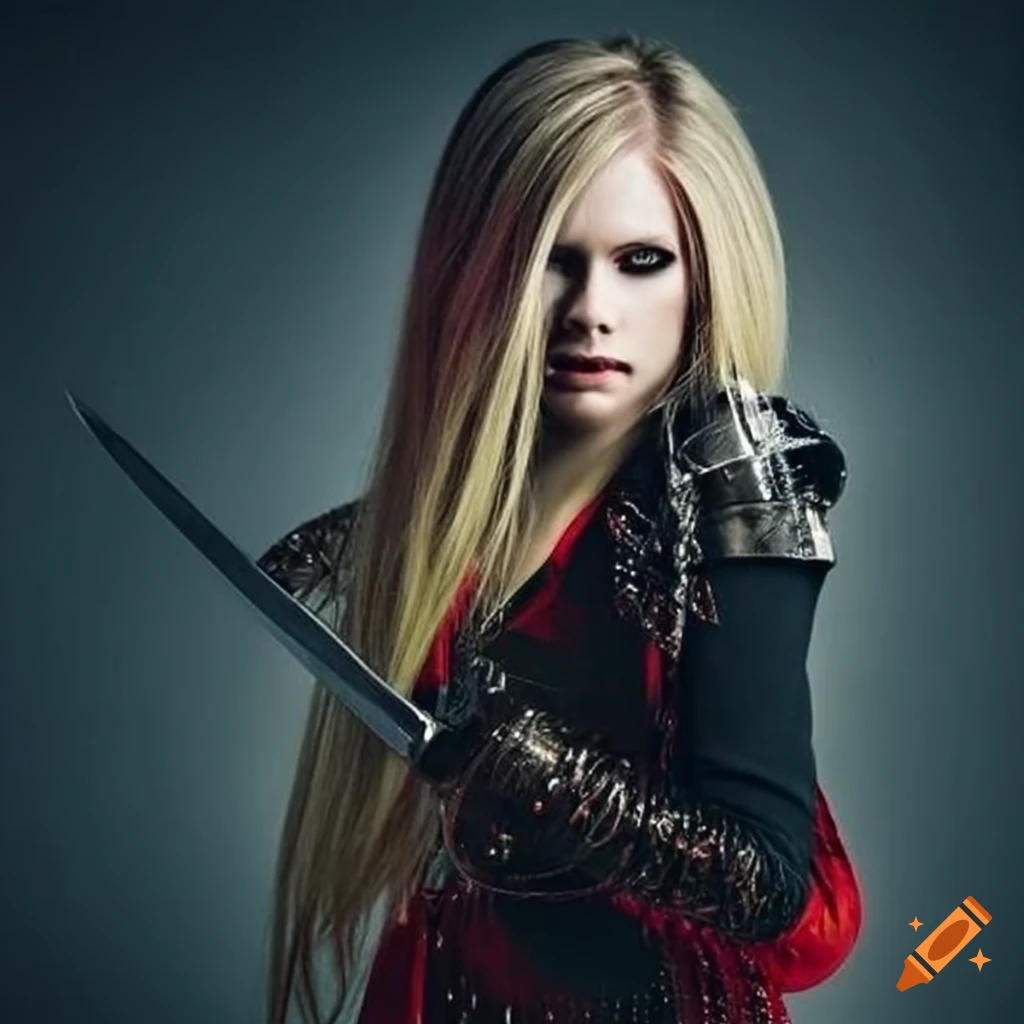 Avril Lavigne warrior with sword