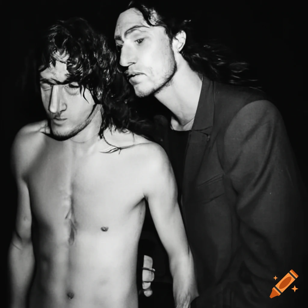 Alex Turner chatting with John Frusciante
