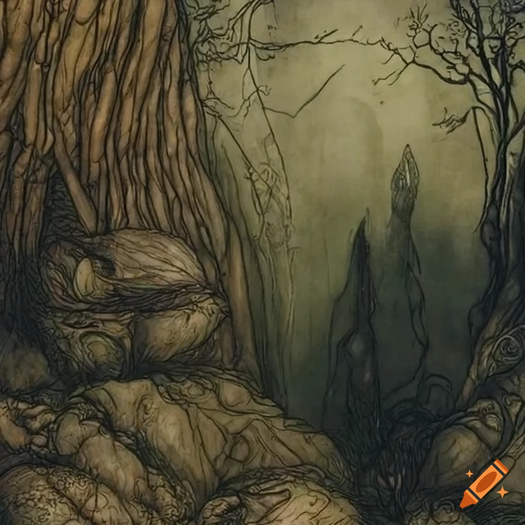 Mystical plants, totems, and runes in ethereal landscapes inspired by ...