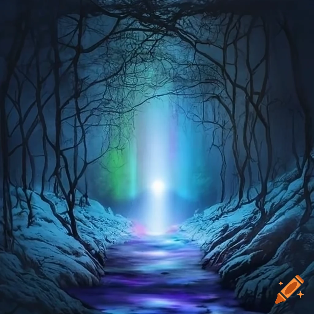 Labrador with enchanting moonlit patterns and ethereal light