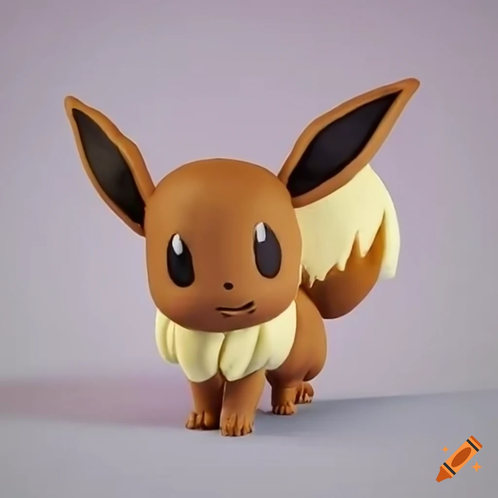 Claymation Eevee character