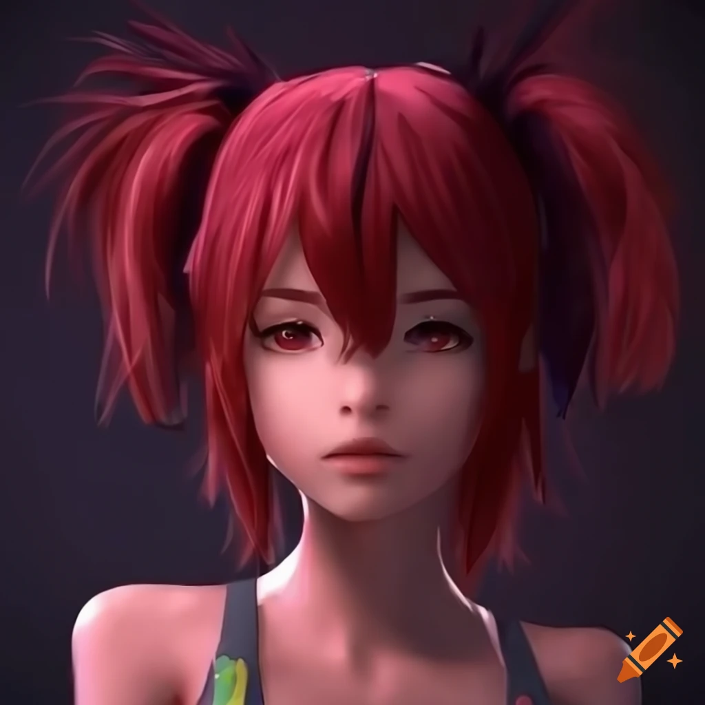 HD 3D anime girl from a video game on Craiyon