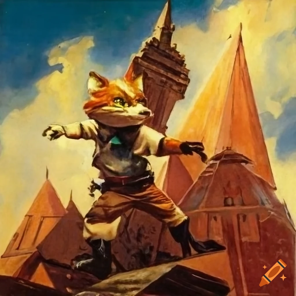 Vintage travel portal by norman rockwell in star fox style on craiyon