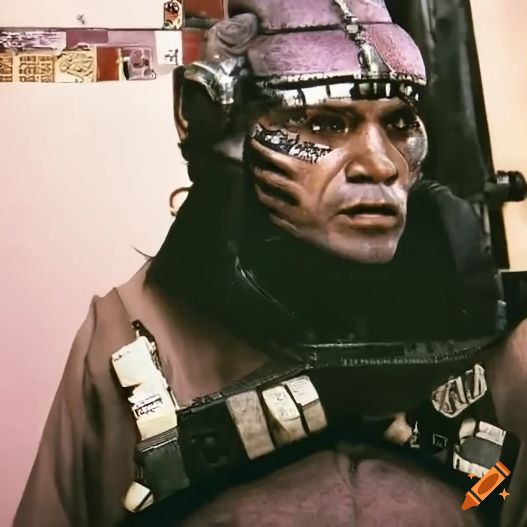 VHS footage of cyberpunk individuals in a dystopian setting