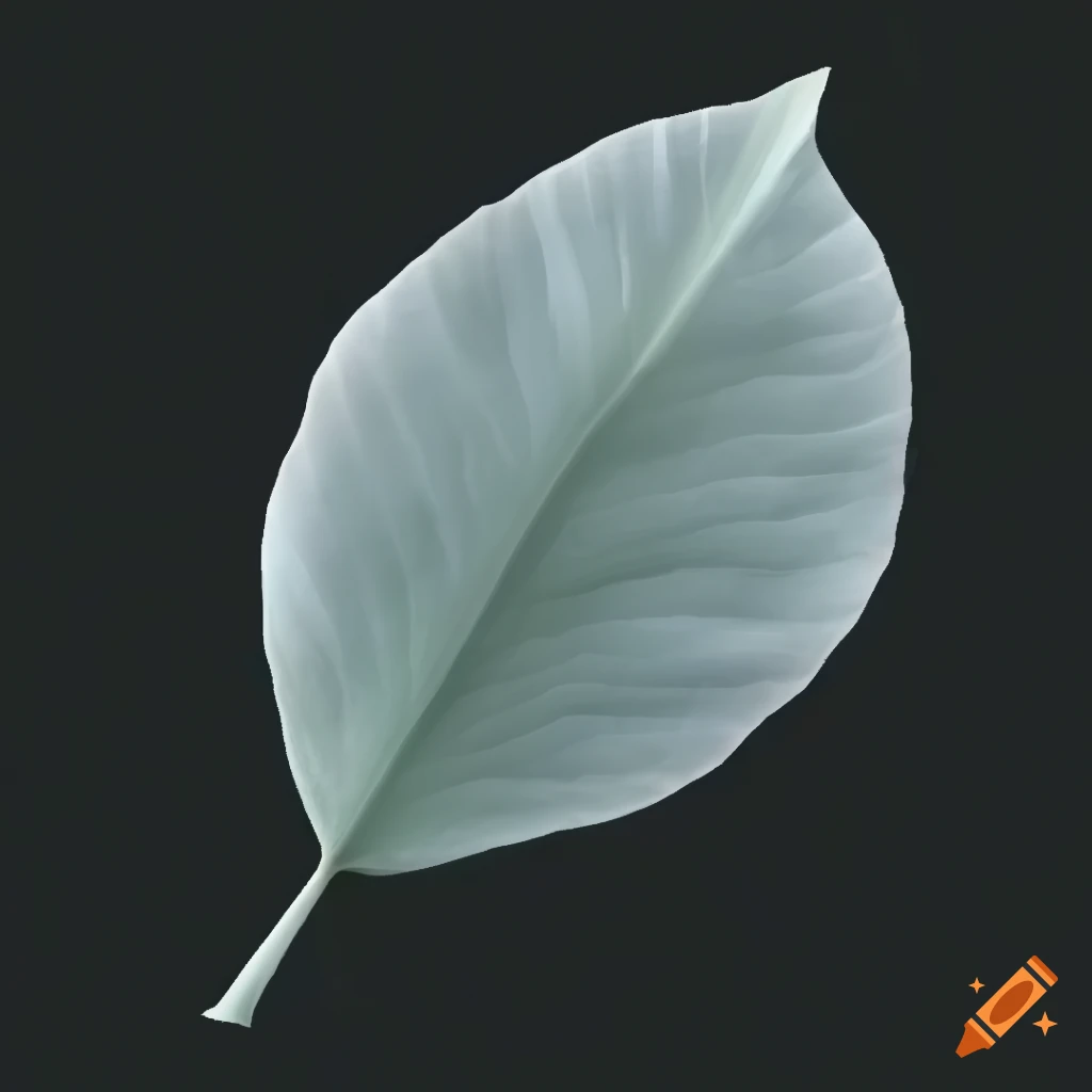 Transparent white big leaf
