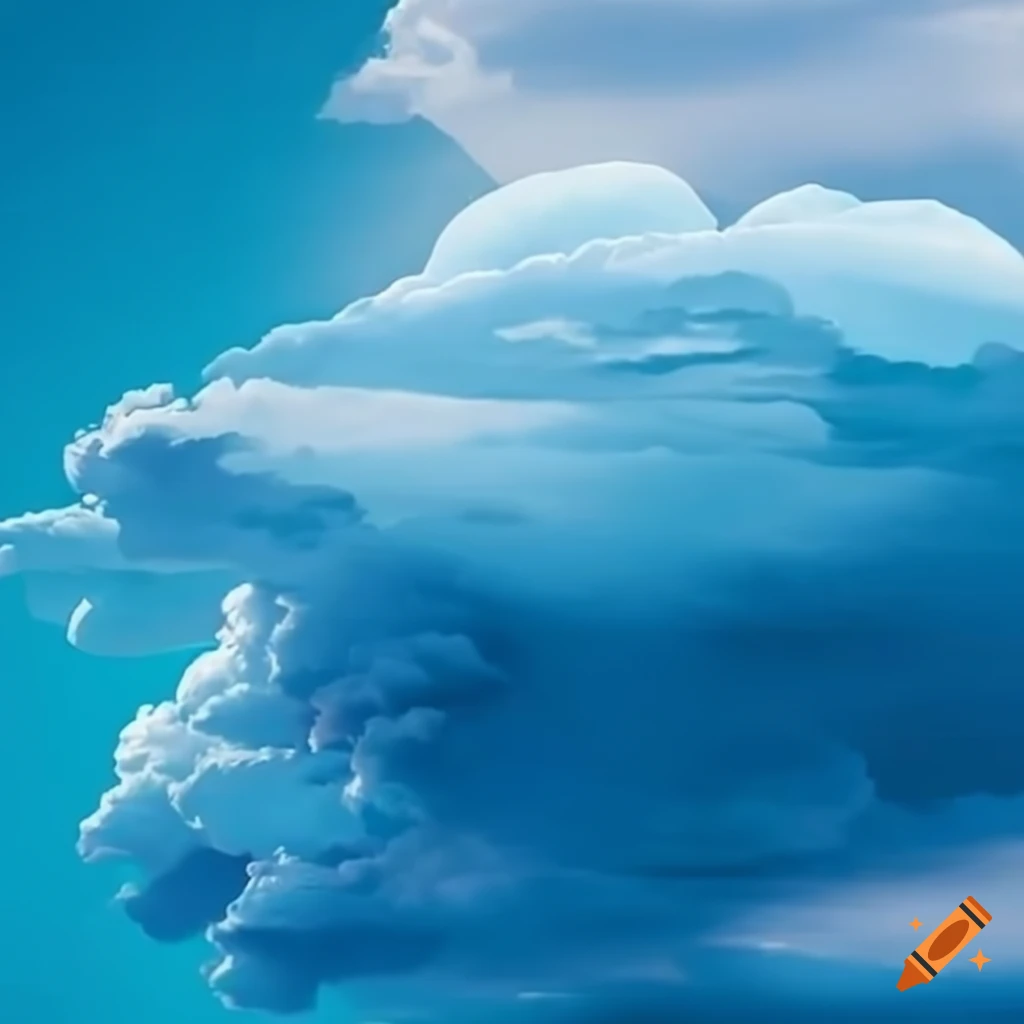 Blue skies in a sky box on Craiyon