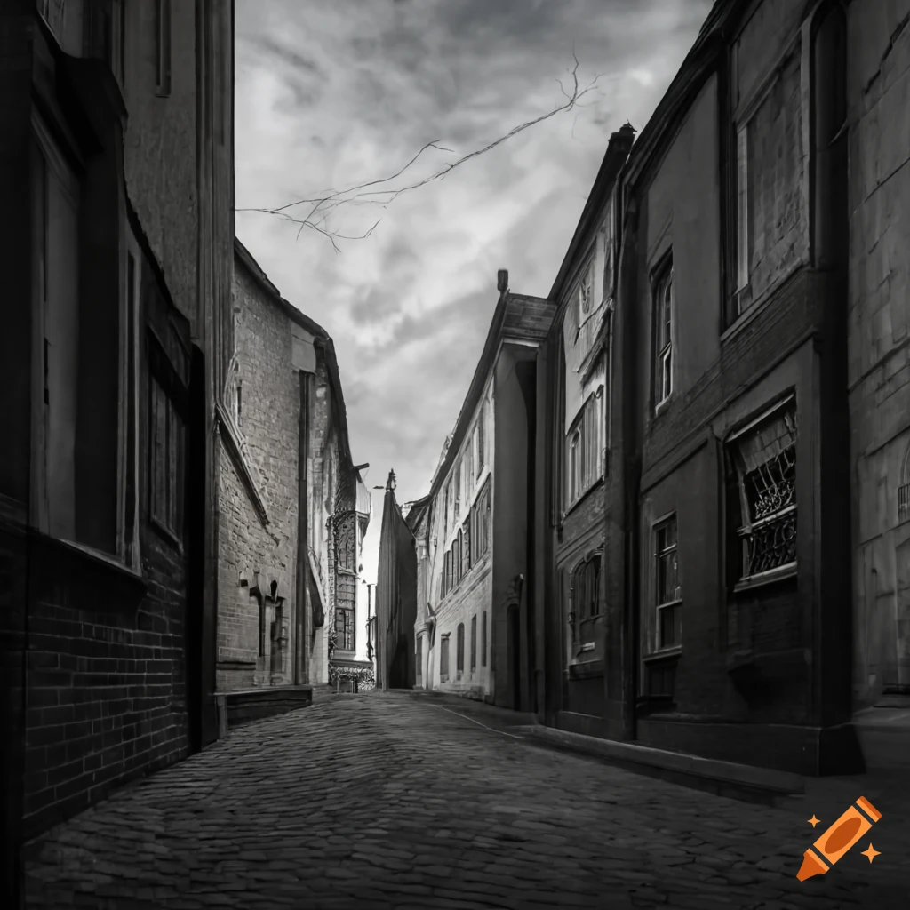 Hybrid design of colonial and Gothic architecture in an alleyway