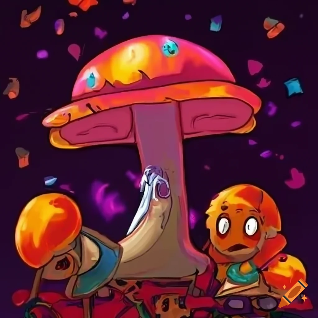 Fire-shroom in PvZ2 art style