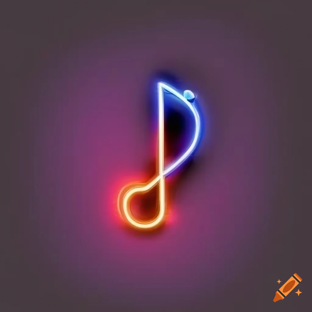 Music Logo Flashing Neon Sign - Music Neon Signs - Everything Neon