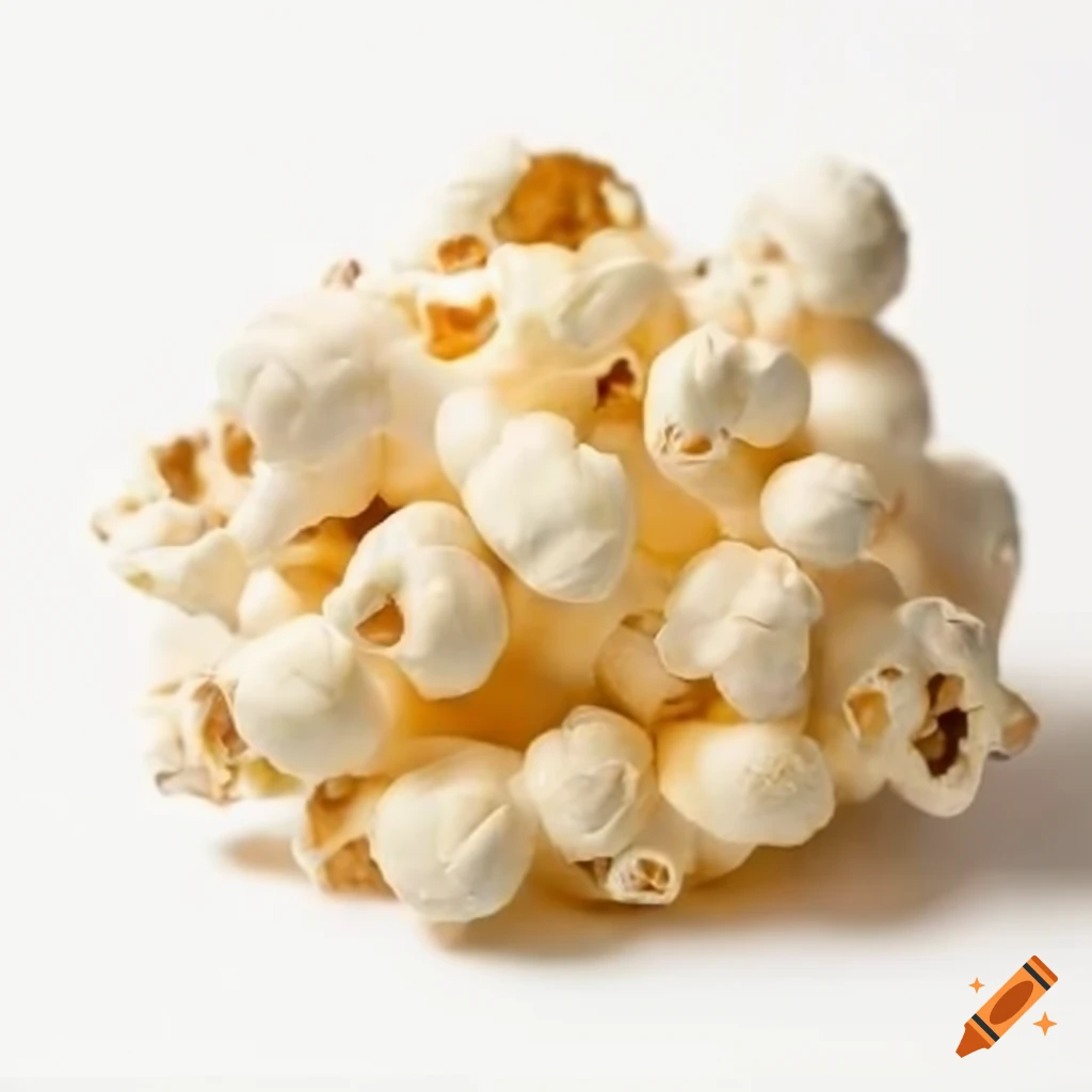 Delicious popcorn kernel on a white background