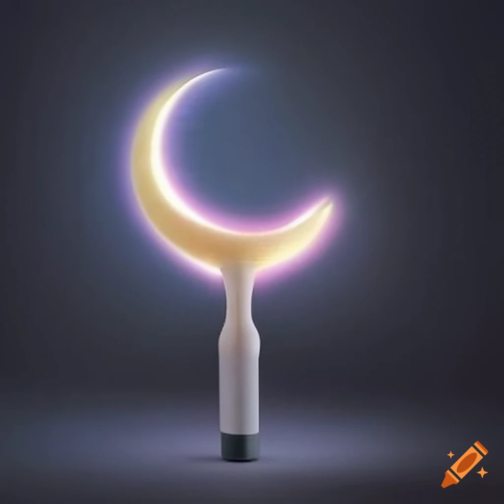 Moon-shaped light stick on Craiyon