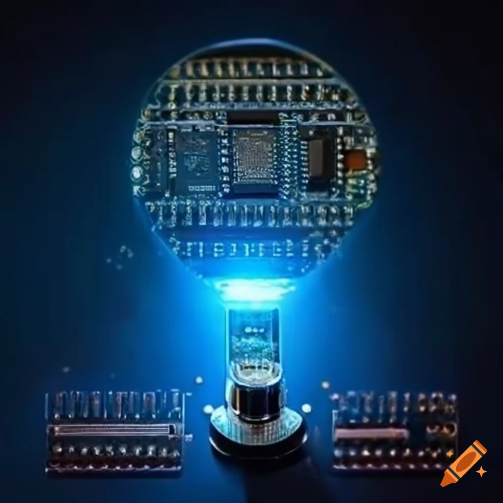 Representation of arduino microcontroller for parts memory on Craiyon