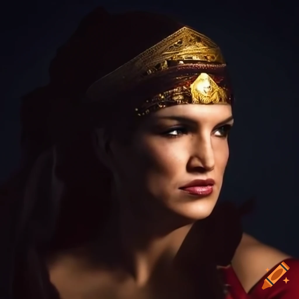 Mixed martial arts fighter gina carano dressed as biblical queen esther