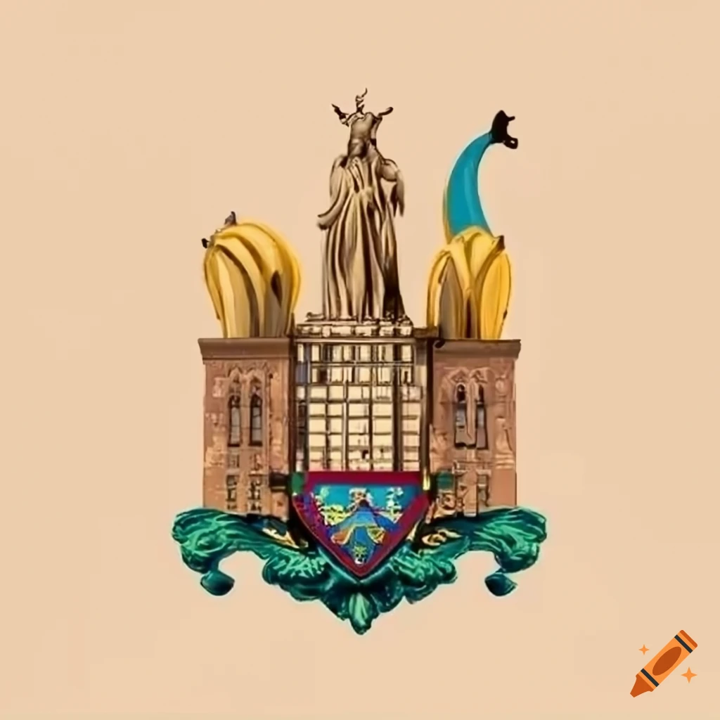 New York City coat of arms with a banana republic theme
