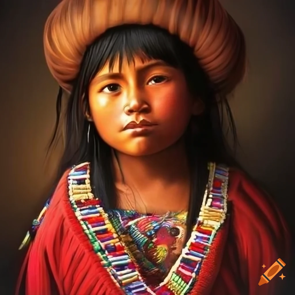 Autochthonous peruvian girl on Craiyon