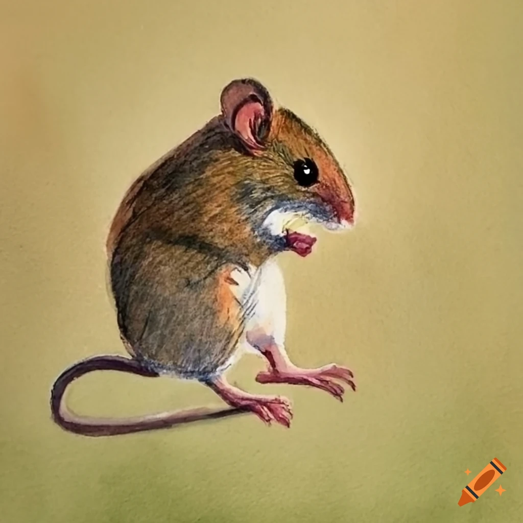 Prairie jumping mouse watercolor painting