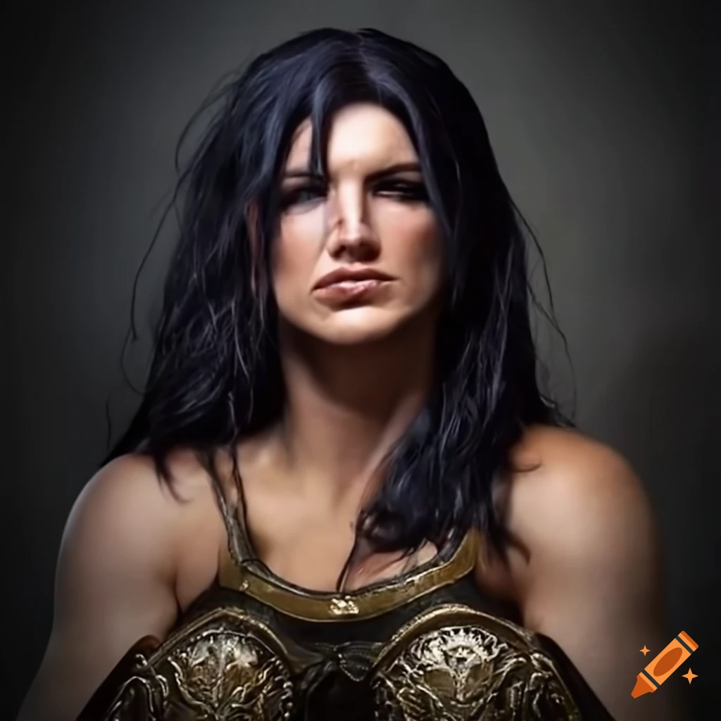 Mixed martial arts fighter gina carano dressed as biblical queen esther