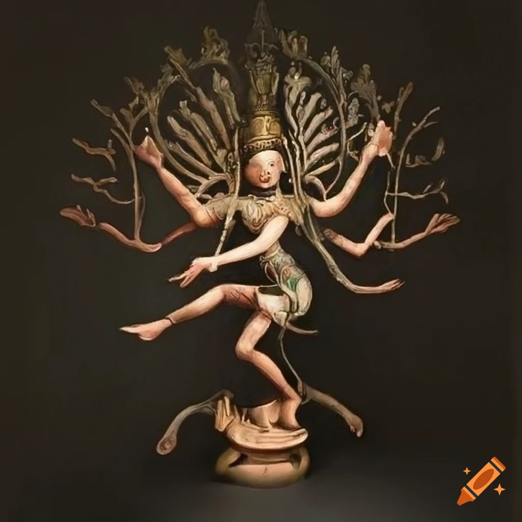 Nataraja depiction inspired by Hieronymus Bosch style