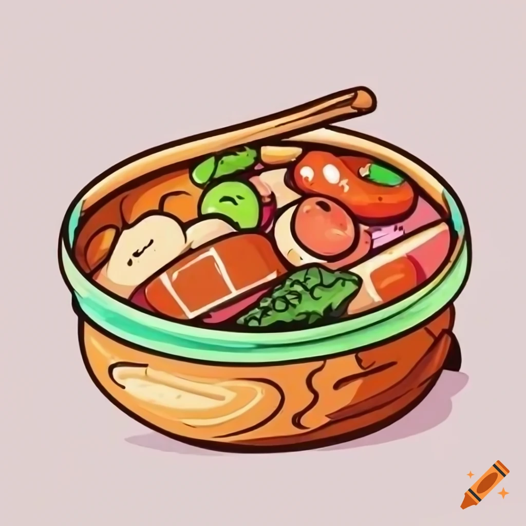 Asian food cartoon on craiyon