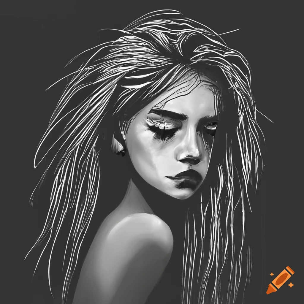 Sad Girl, Drawing by Łıttłə In-Pårīs | Artmajeur