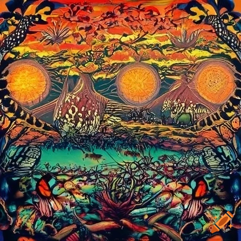In The Garden Of Eden Lyrics Iron Butterfly Iron butterfly serigraph of dusk in the garden of eden by william stout