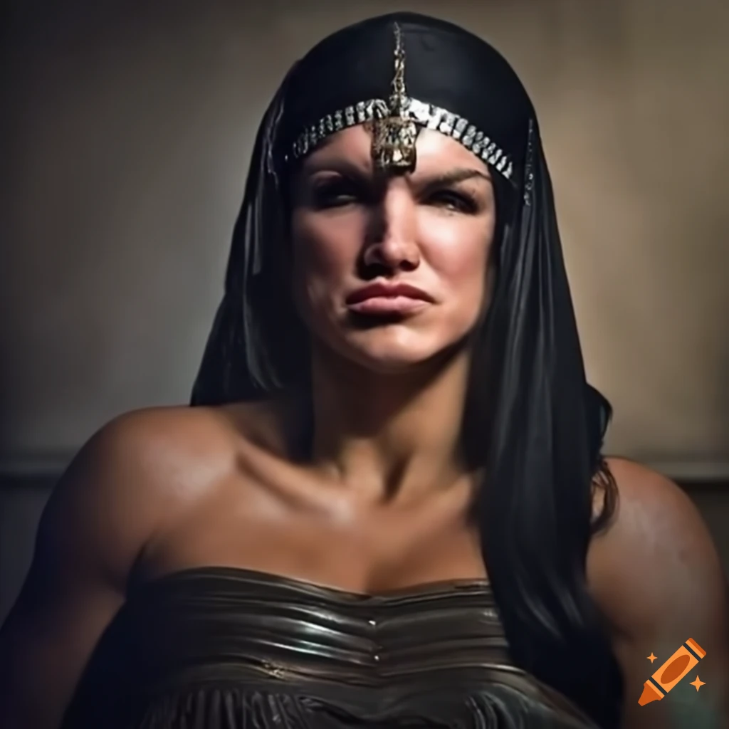 Mixed martial arts fighter gina carano dressed as biblical queen esther