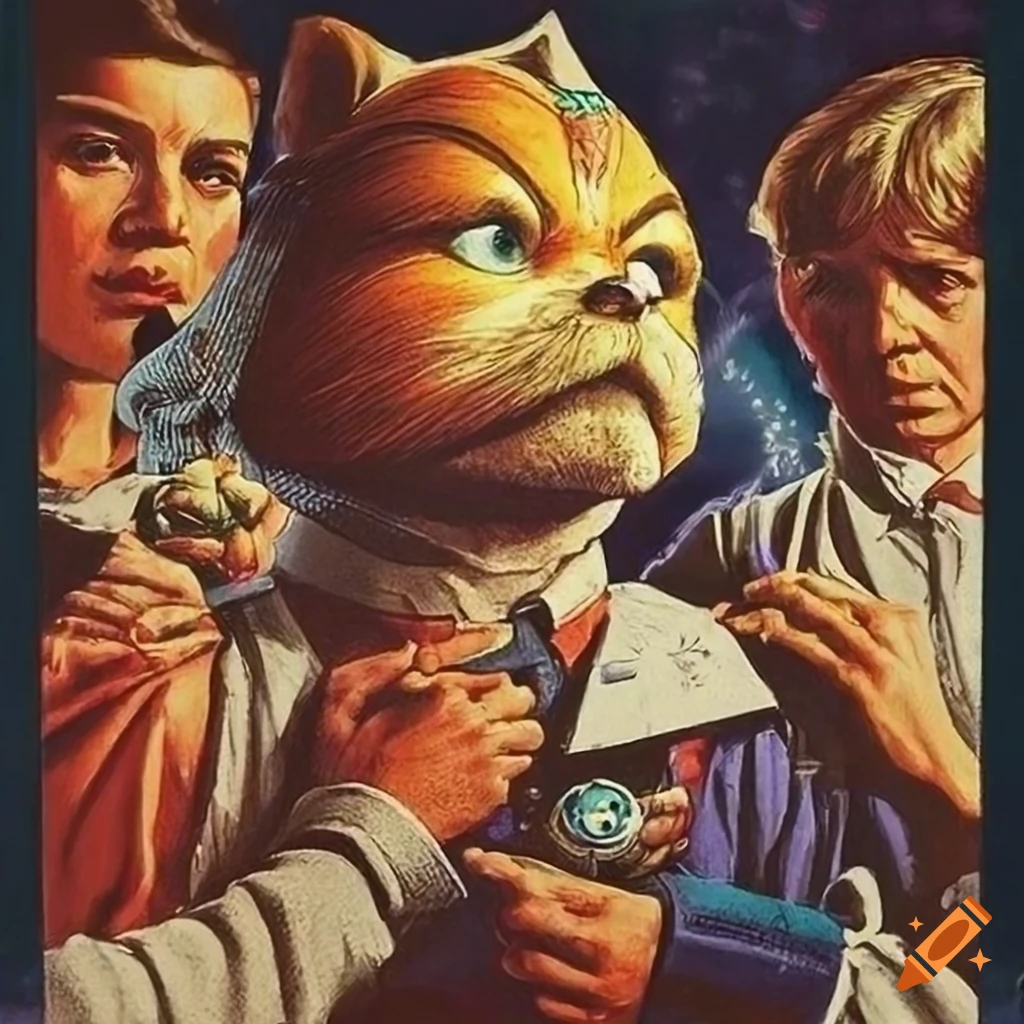 Intricate details in a vintage Star Fox poster style by James Gurney and Norman Rockwell