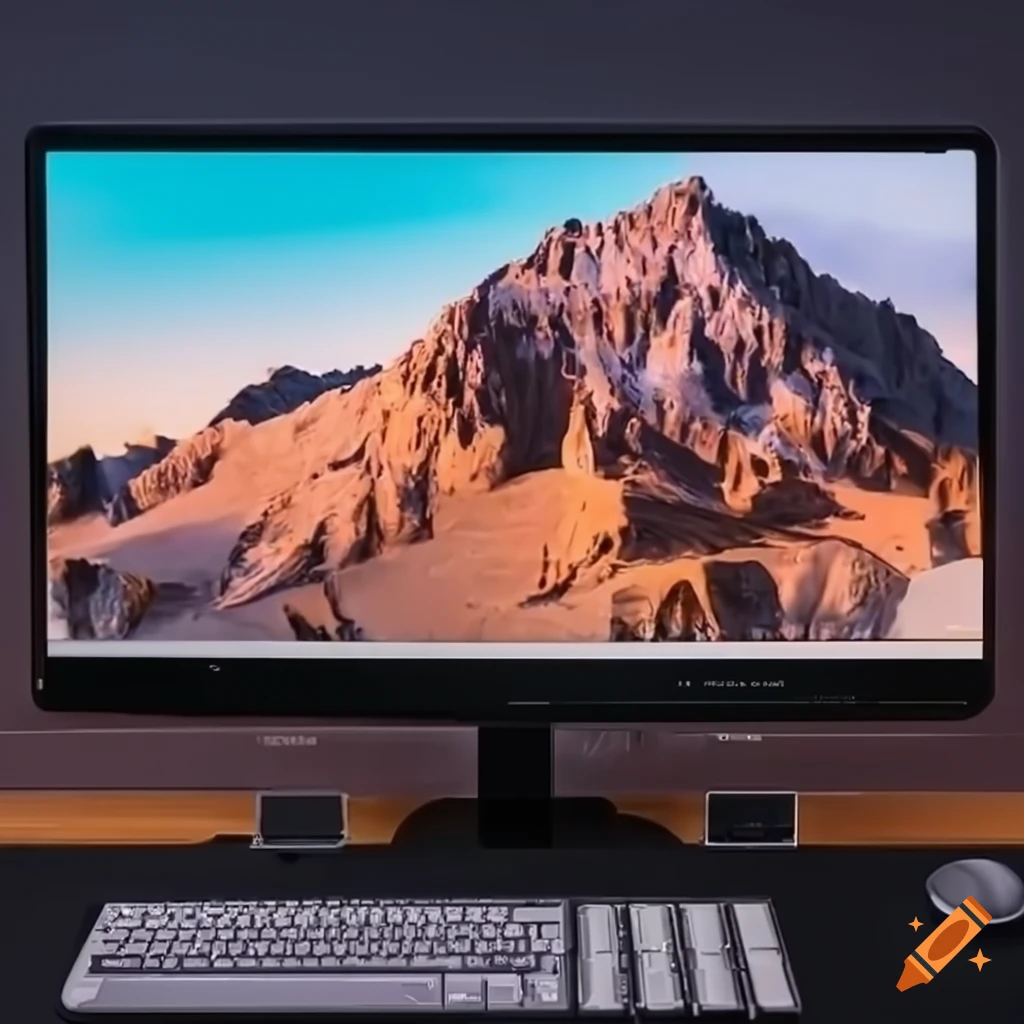 Sleek and modern desktop setup with powerful computer running Windows ...