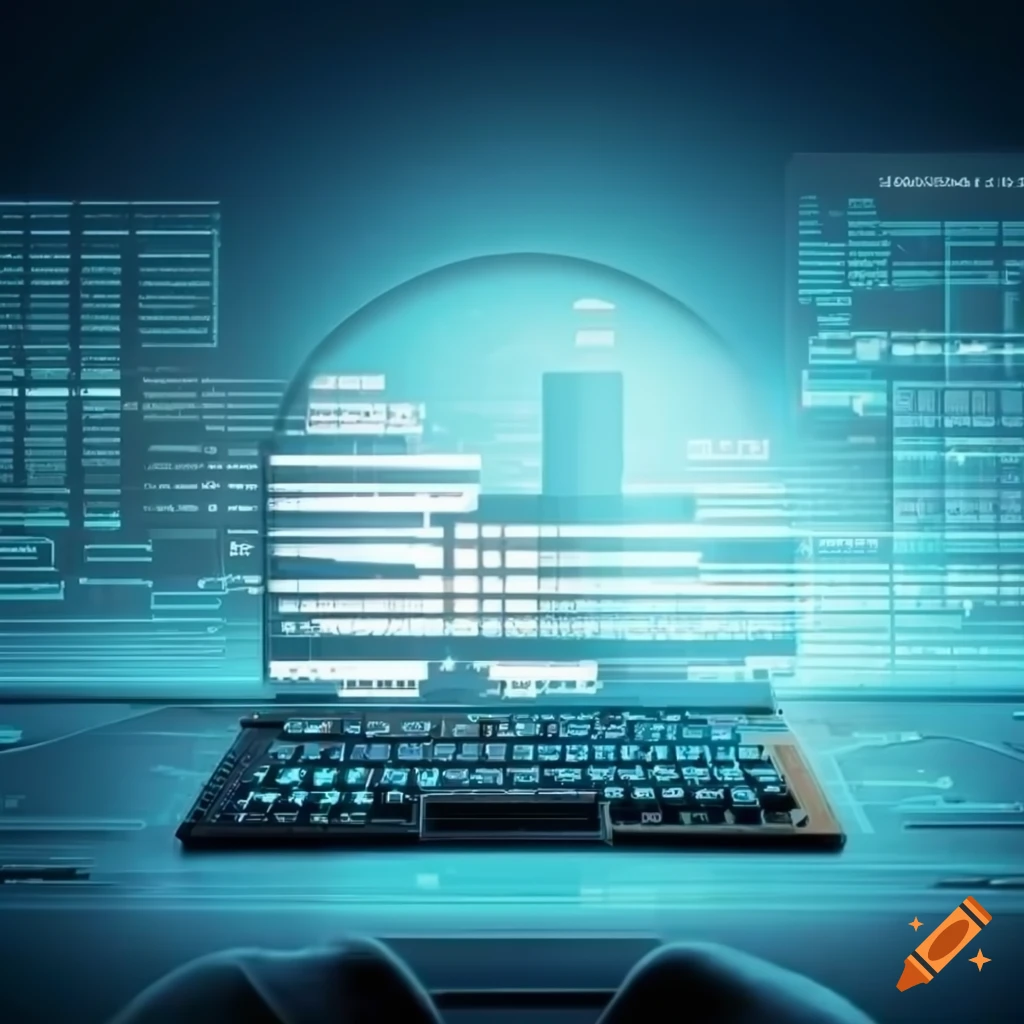 Professional computer background with graphs, databases, and ...