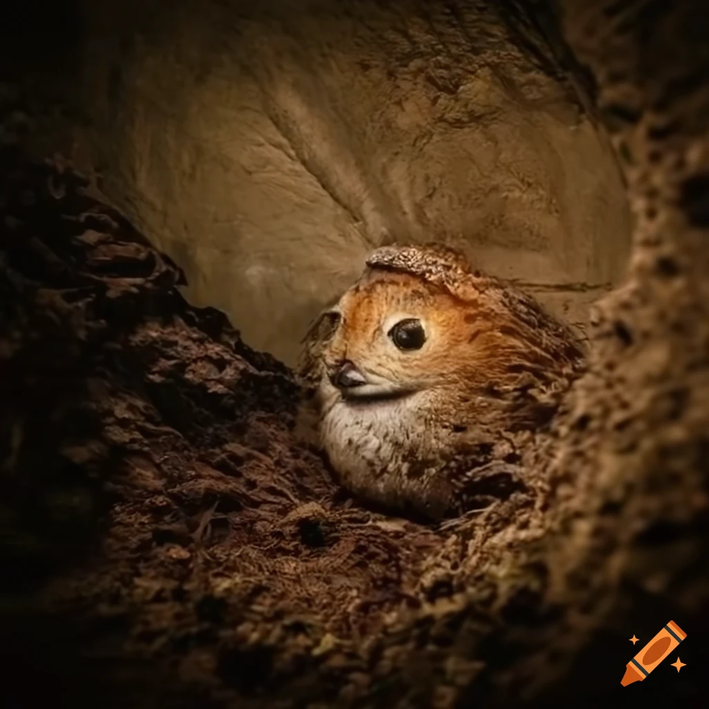 Burrow with large underground tunnels