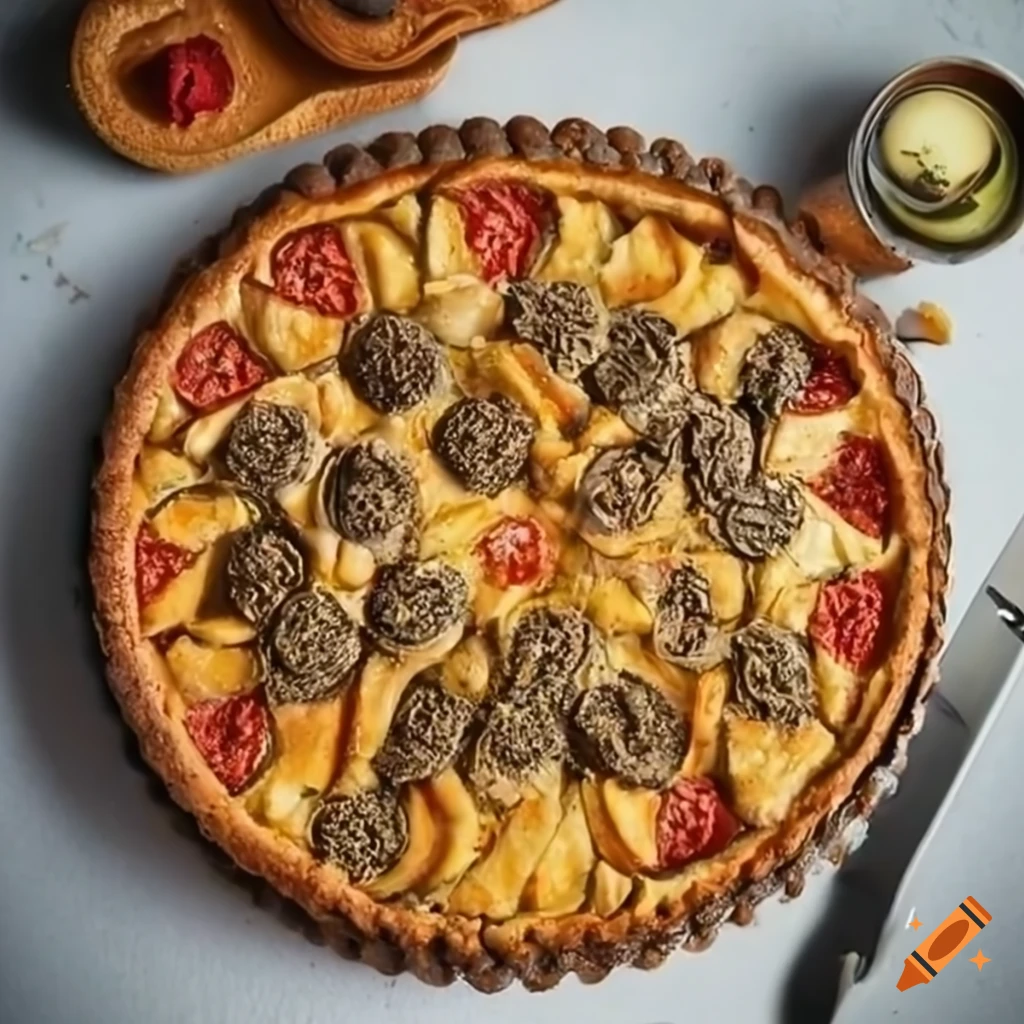 Tarte with hair and cucumber
