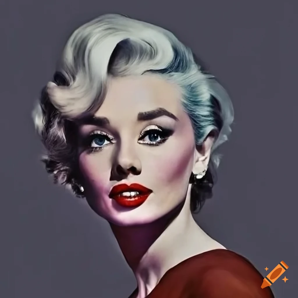 Audrey Hepburn Portraying Marilyn Monroe On Craiyon