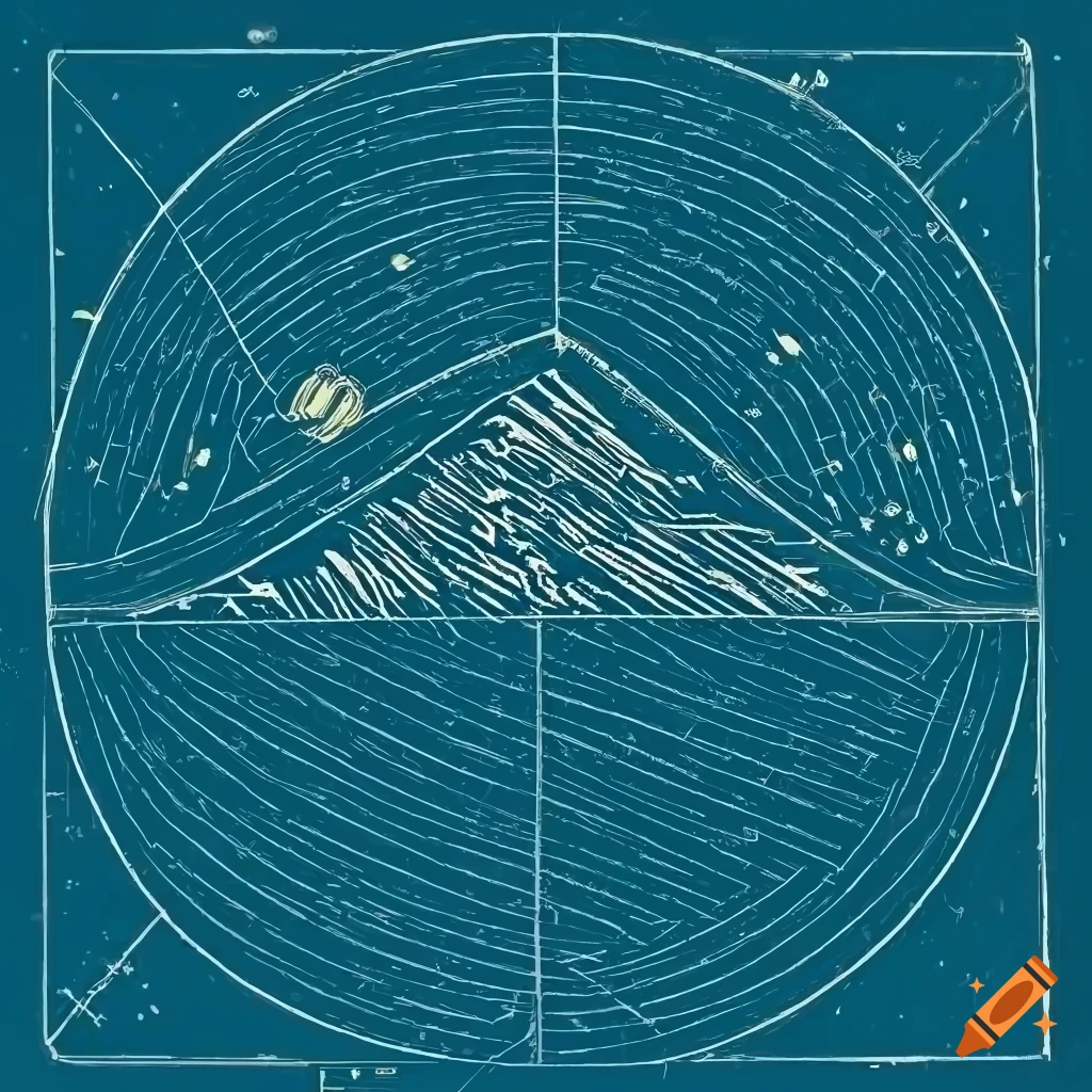 Space shape emerging from mountainside in 1970s science fiction artwork