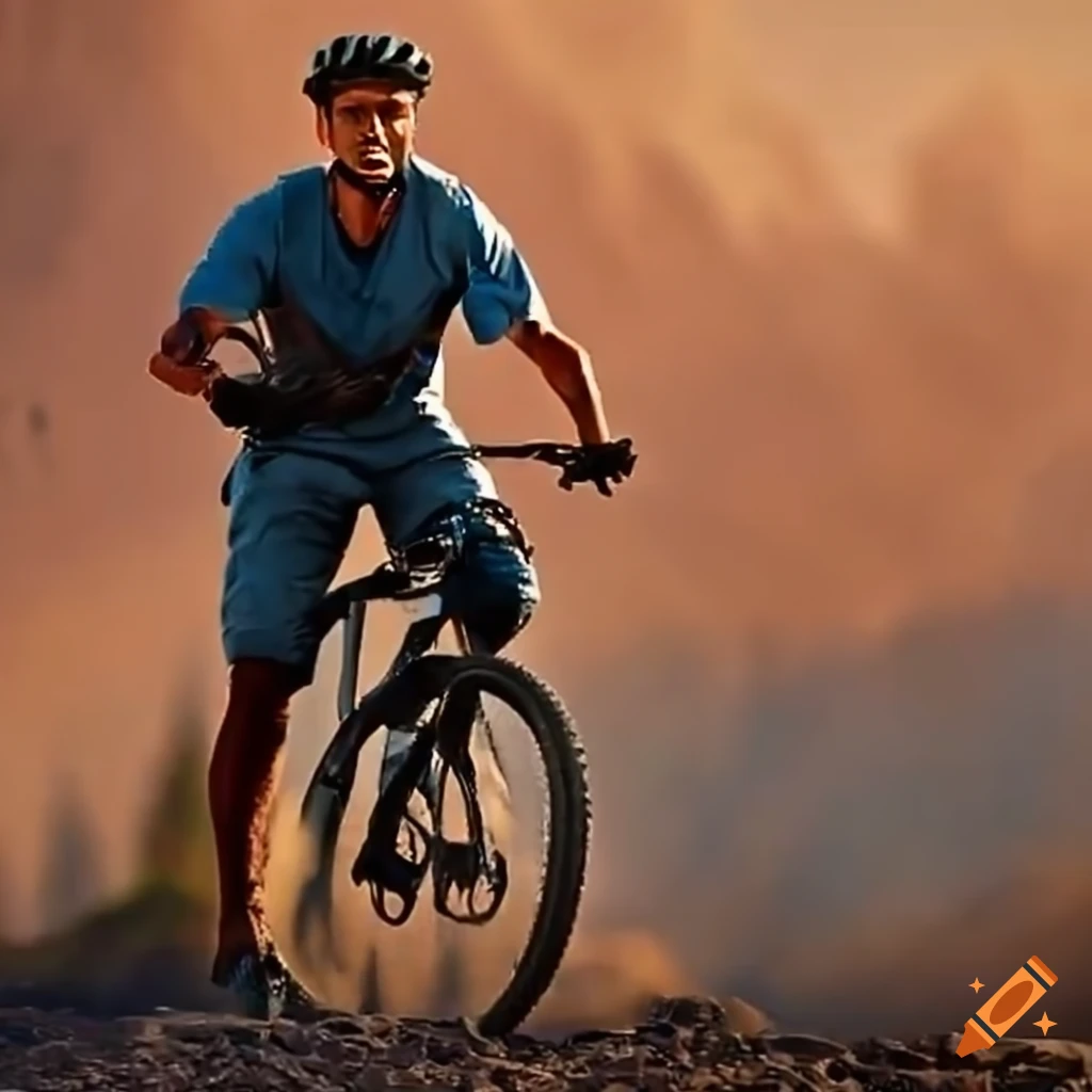 Obama mountain biking