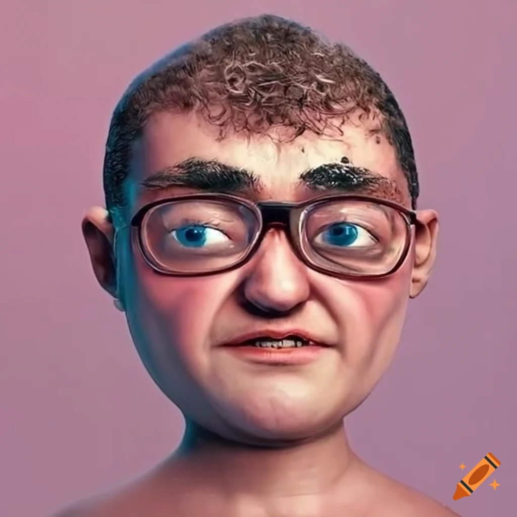Man with glasses and a hair transplant