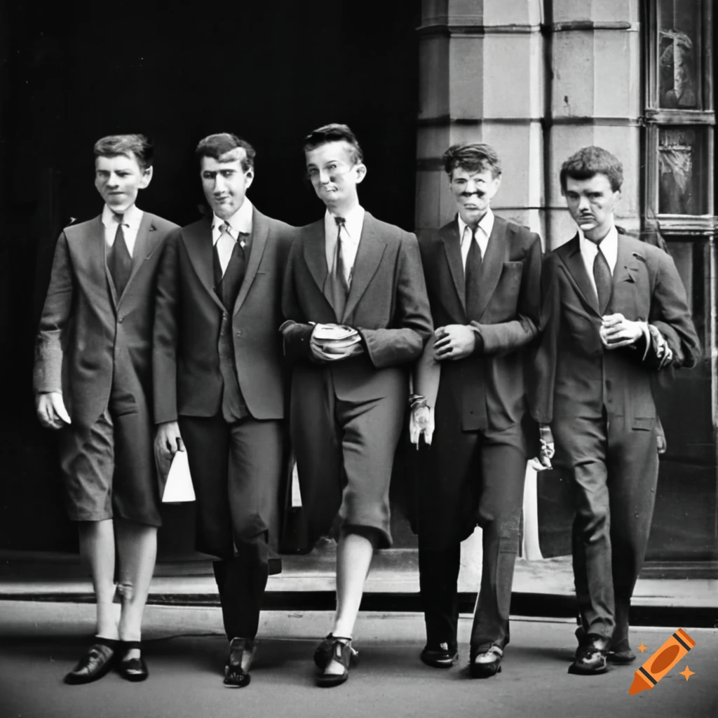 Five Young Men In Suits At 1960s Oxford University Group Photo On Craiyon five-young-men-in-suits-at-1960s-oxford-university-group-photo-on-craiyon