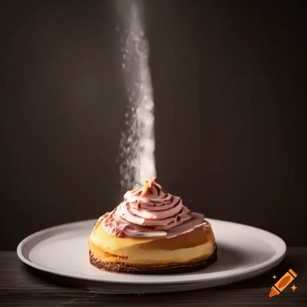 Pastry chef creating a cake