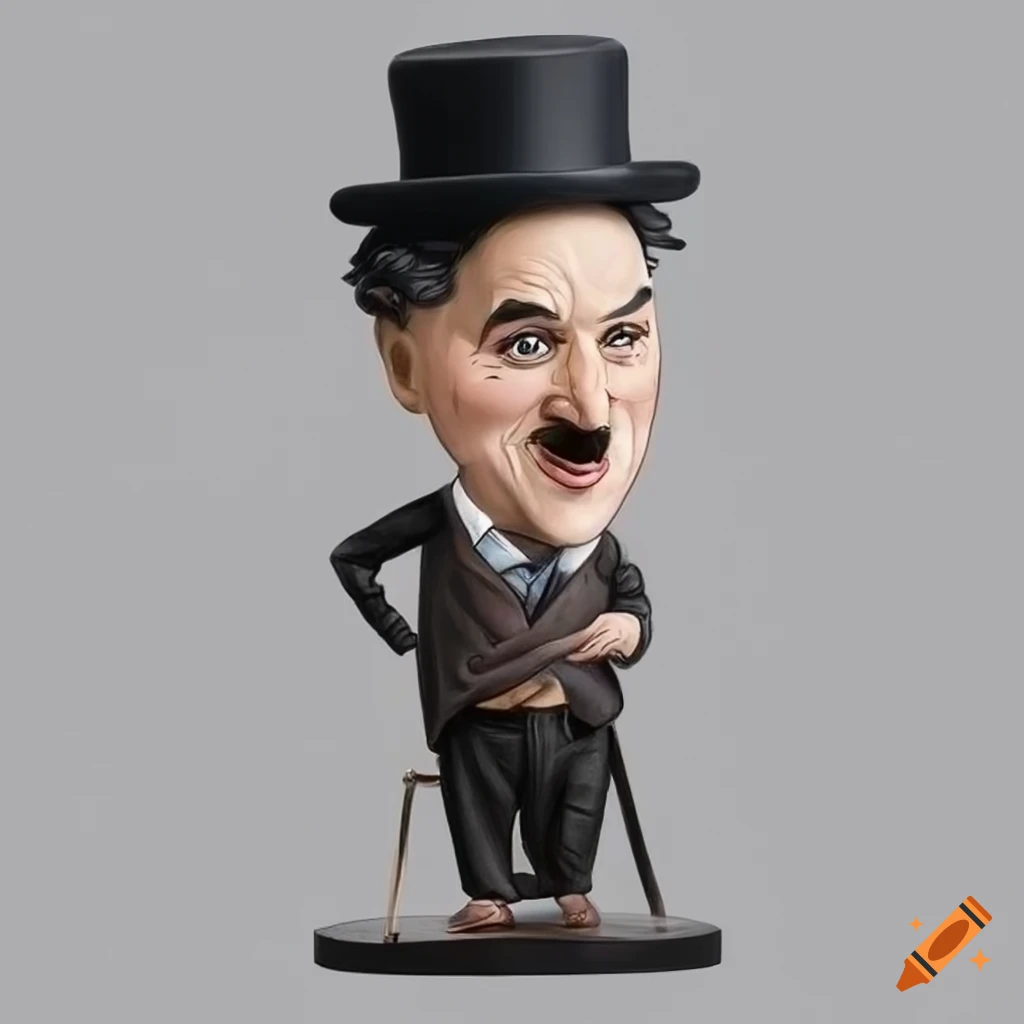 Playful Caricature Of Charlie Chaplin In A Crazy Style On Craiyon